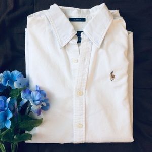 White Ralph Lauren slim fit button down